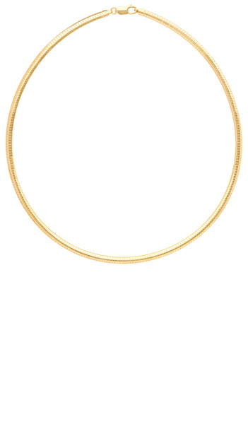  Mega Omega 4 Necklace In Metallic Gold. 
