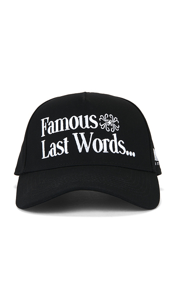  Midnight Rodeo Famous Last Words Hat In Black. 