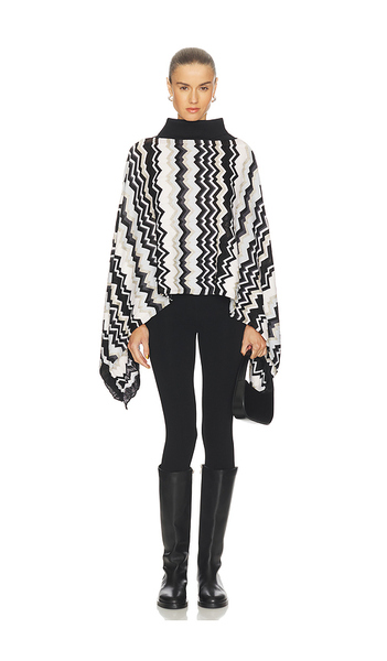  Missoni Poncho In Black. 