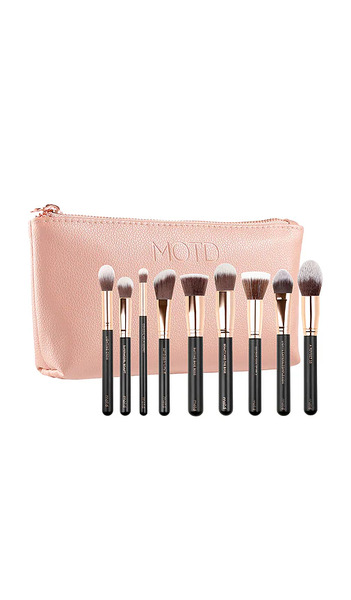  M.o.t.d. Cosmetics Pro Face Makeup Brush Set In Black. 