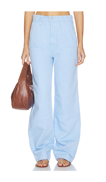  Mother The Bee's Knees Stud Finder Sneak Jeans In Baby Blue. Size 23. Also In 24, 25, 26, 27, 28, 29, 30, 31, 32, 33. 