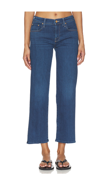  Mother The Mid Rise Rambler Zip Flood Jeans In Blue. Size 23. Also In 24, 25, 26, 27, 28, 29, 30, 31, 32, 33, 34. 