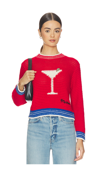  Mother The Mini Pullover In Red,blue. Size Xs. Also In S. 