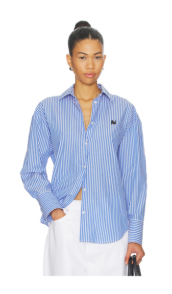  Msgm Button Up Shirt In Blue. Size 36. Also In 38, 40, 42. 