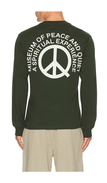 Museum Of Peace And Quiet Spiritual Experience Long Sleeve T-shirt In Green. Size Xs. Also In S, M, L. 