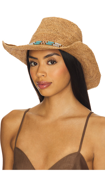  Nikki Beach Allison Cowboy Hat In Neutral. 