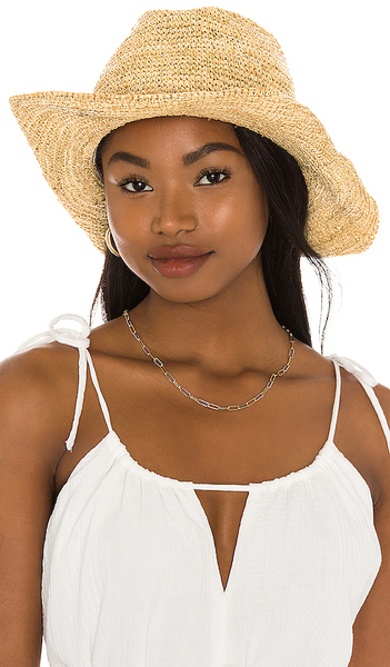 Nikki Beach Chrysta Hat In Neutral. 