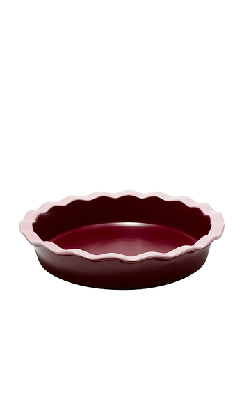  Noon & Moon Pie Dish 9 Inch In Burgundy. 