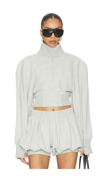  Norma Kamali Oversized Turtle Bomber Jacket In Grey. Size Xxs. Also In Xs, L, Xl. 