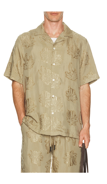  Oas Palmoza Rocco Shirt In Brown. Size S. Also In M, L, Xl/1x. 
