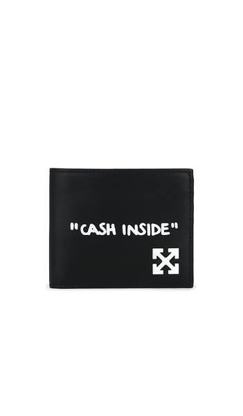  Off-white Jitney Quote Bifold Wallet In Black. 