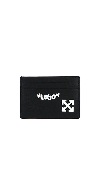  Off-white Jitney Quote Card Case In Black. 