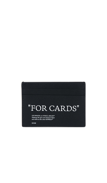  Off-white Quote Card Case In Black. 