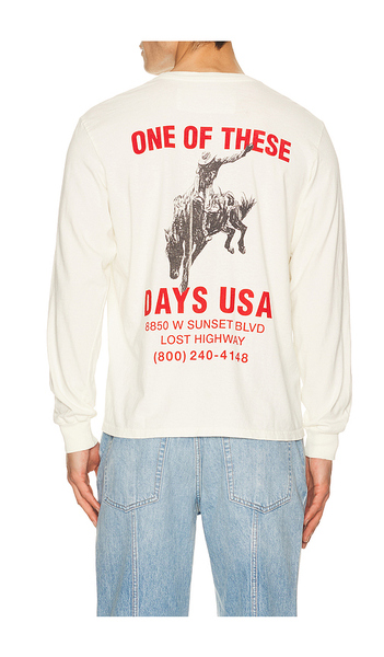  One Of These Days Break On Through Long Sleeve Tshirt In White. Size S. Also In M, L, Xl/1x, Xxl/2x. 