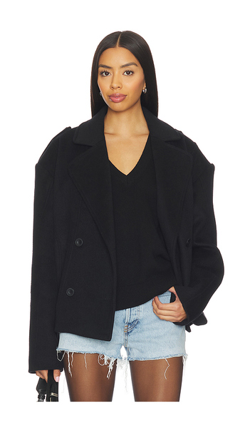  Ow Collection Presley Wool Jacket In Black. Size S. Also In Xs, M, L. 
