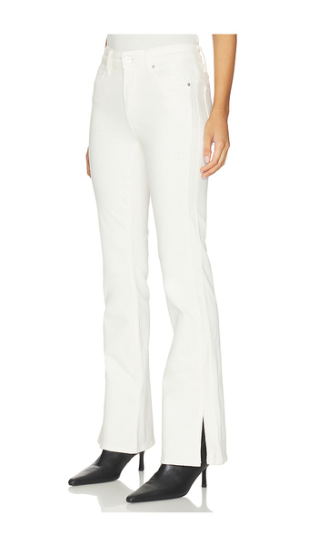  Paige High Rise Laurel Canyon Forward Panel Vent Bootcut Jeans In White. Size 23. Also In 25, 26, 27, 28, 29, 30, 34. 