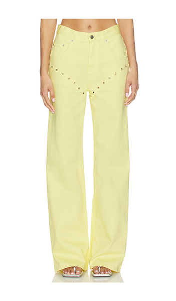  Palmatic Studio Cory Wide Leg Jean In Yellow. Size Xs. Also In S, M, L. 