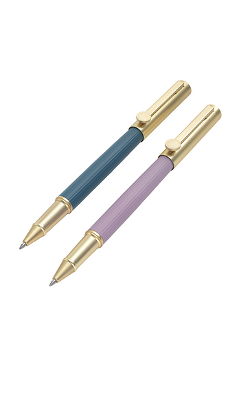  Papier Groove Rollerball Pen Set In Metallic Neutral. 