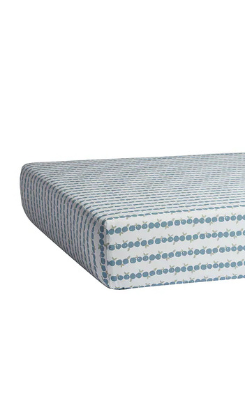  Parachute Percale Crib Sheet In Blue. 