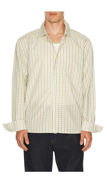  Percival Binding Oversized Pearce Shirt In White. Size S. Also In M. 