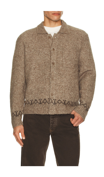  Percival Novel Collared Cardigan In Brown. Size S. Also In L, Xl/1x, Xl. 