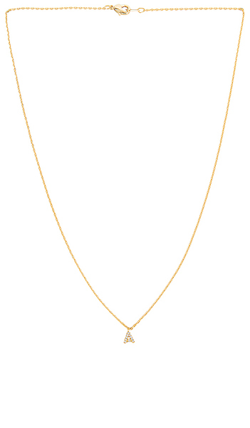  Petit Moments Call Me By Your Name Necklace In Metallic Gold. Size A. Also In B, D, E, G, H, I, J, N, O, T, F, P, V. 