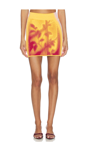  Ph5 Alani Window Print Mini Skirt In Orange. Size Xs. Also In S, M, L, Xl. 