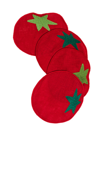  Piecework Tomato Napkins In Beauty: Na. 