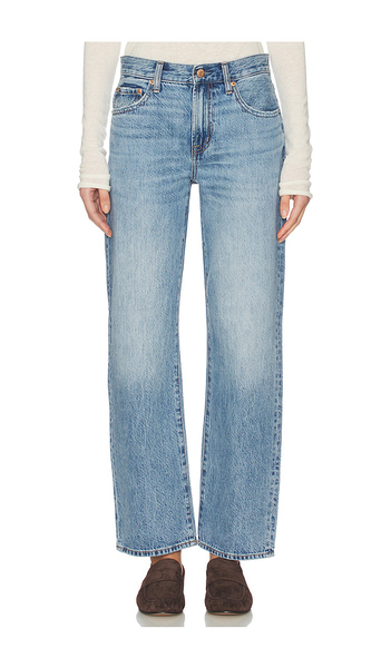  Pistola Lexi Mid Rise Bowed Straight Jeans In Blue. Size 30. Also In 31, 32, 33, 24, 25, 26, 27, 28, 29. 