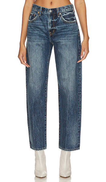  Pistola Lexi Mid Rise Relaxed Straight Jeans In Denim-dark. Size 26. Also In 24, 25, 27, 28, 29, 30. 