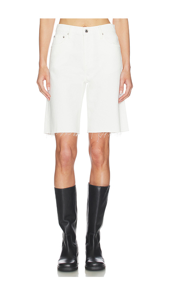  Pistola Nolan Relaxed Straight Cut Off Shorts In White. Size 23. Also In 24, 26, 27, 28, 31, 32, 33. 