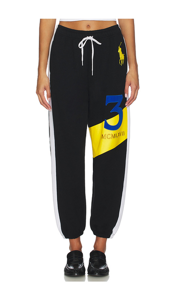  Polo Ralph Lauren X Revolve Graphic Fleece Jogger Sweatpant In Black. Size S. Also In Xxs, Xs, M, L, Xl. 