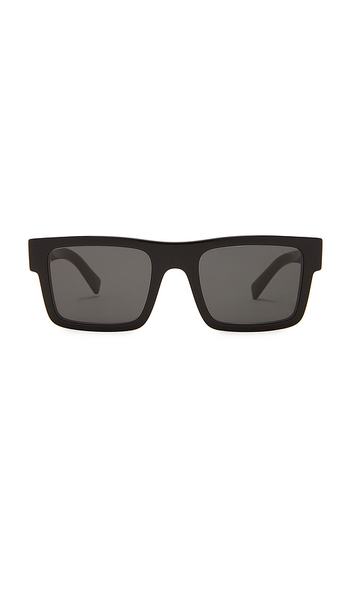 Prada Rectanglular Frame Sunglasses In Black. 