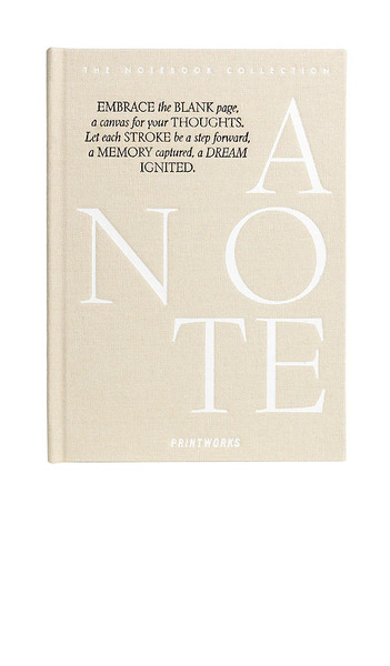  Printworks Just A Note Notebook In Beige. 