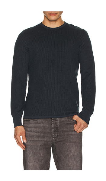  Rag & Bone Gregory Merino Crewneck Sweater In Blue. Size S. Also In L. 
