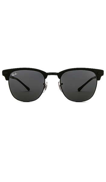  Ray-ban Clubmaster Metal Sunglasses In Black. 