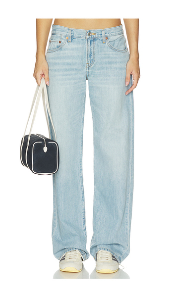  Re/done Loosie Wide Straight Leg Jeans In Blue. Size 23. Also In 24, 25, 26, 27, 28, 29, 30, 31, 32. 