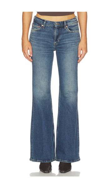  Re/done The Strutter Wide Leg & Flare Jean In Blue. Size 24. Also In 25, 26, 27, 28, 29, 30, 31, 32. 