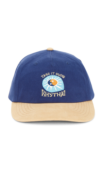  Rhythm Slow Down Cap In Blue. 