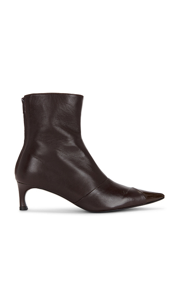  Rotate Stretch Leather Boot In Chocolate. Size 36. Also In 37, 38, 39, 40. 