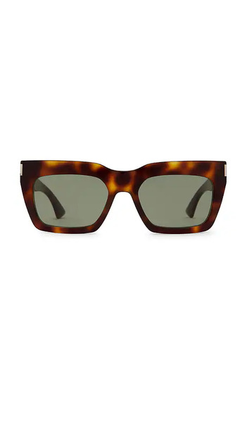  Saint Laurent Rectangular Sunglasses In Brown. 