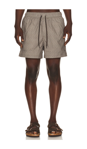  Samsoe Samsoe Moses Swim Shorts In Brown. Size S. Also In M, Xl/1x, Xxl/2x. 
