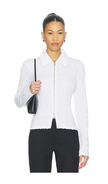  Samsoe Samsoe Sadaisy Zip Blouse In White. Size Xs. Also In S, M. 