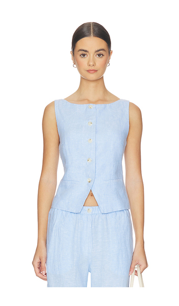  Samsoe Samsoe Saloves Vest In Baby Blue. Size Xs. Also In S, L. 