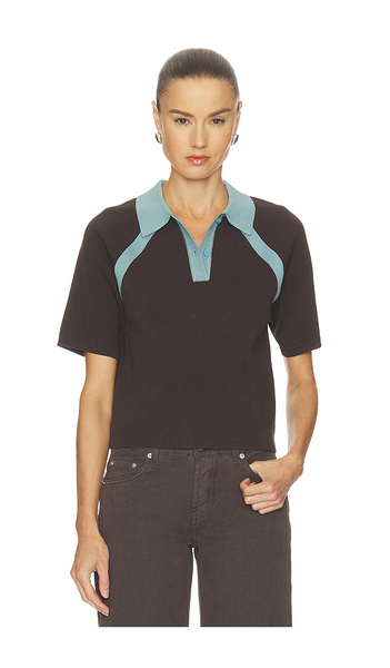  Samsoe Samsoe Sasimona Polo In Brown. Size Xxs. Also In Xs, S, M, L. 