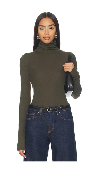  Samsoe Samsoe Sasonnet Long Sleeve Turtleneck In Dark Green. Size M. Also In Xs, L, Xl. 