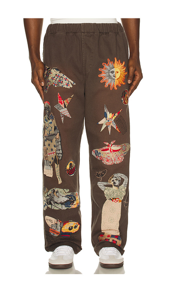  Samuel Zelig Collage Pant In Brown. Size S. Also In M, L. 