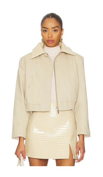  Selmacilek Latte Jacket In Beige. Size S. Also In Xs, M, L. 