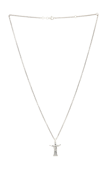 Serge De Nimes Redeemer Necklace In Metallic Silver. 