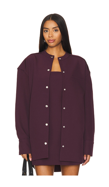  Seroya Ali Heavy Crepe Shacket In Wine. Size S. Also In L. 